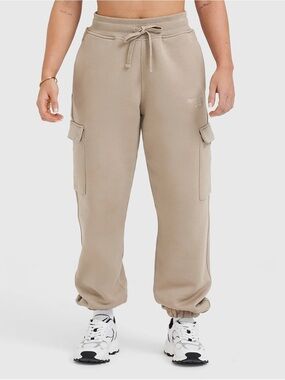 Oner Cargo Sweatpants in Beige - Drawstring Waist